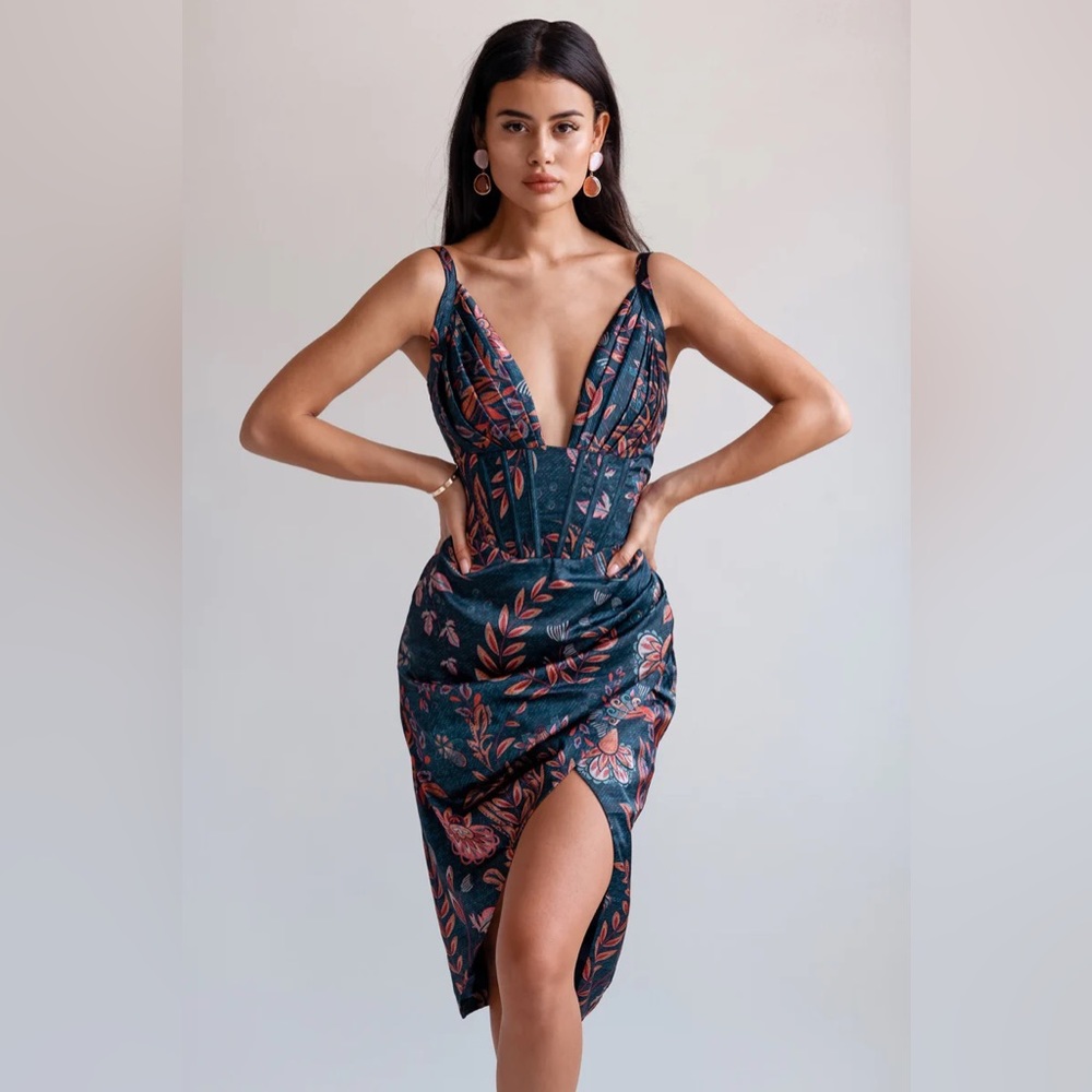 Averie • Halley Draped Midi Dress Size Small SOLD OUT ONLINE